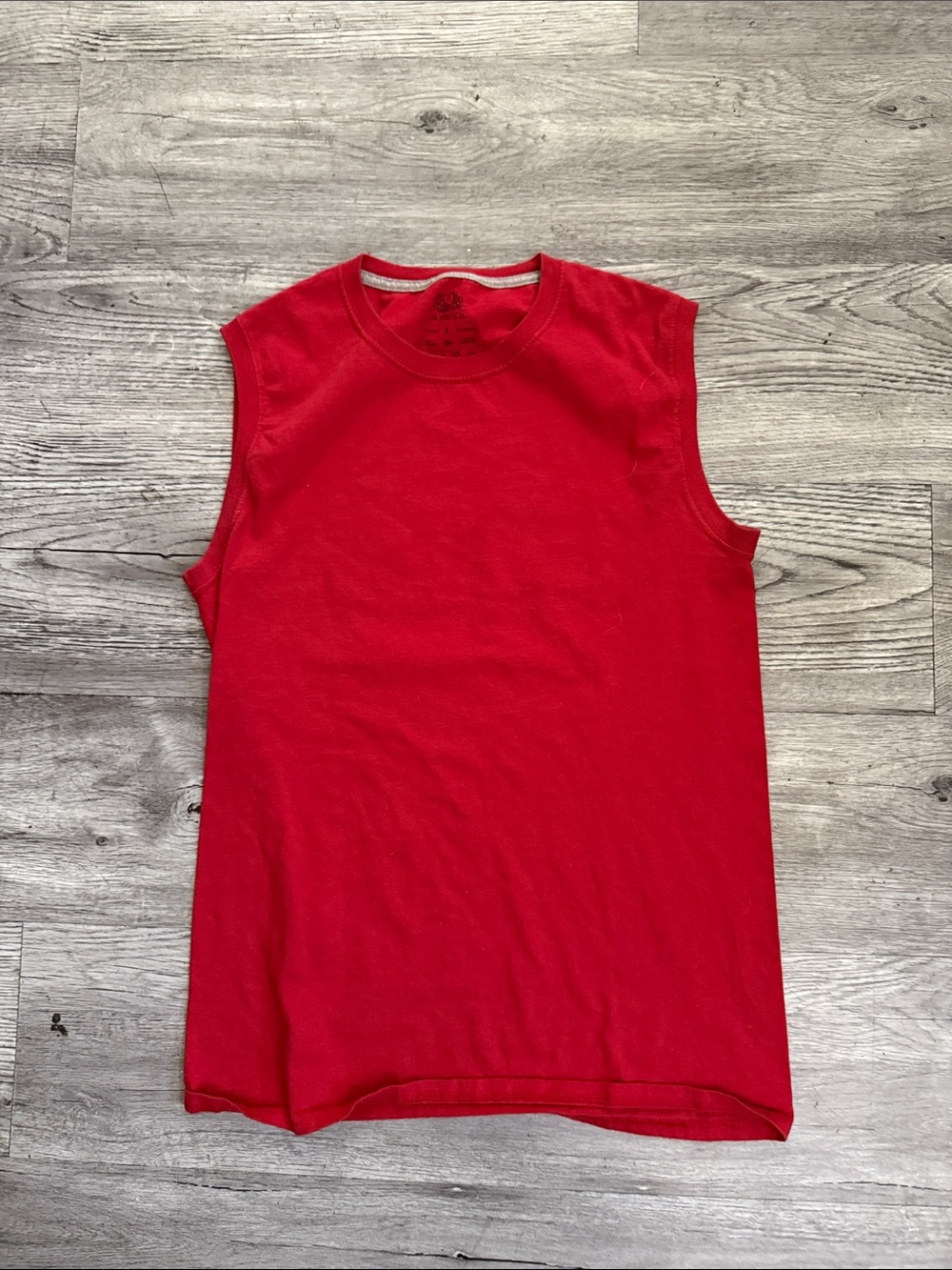 Fruit of the Loom Red Crewneck Tank Top